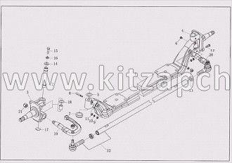 Балка переднего моста Baw Fenix 33462 Евро 4 YF30BQ41-00011